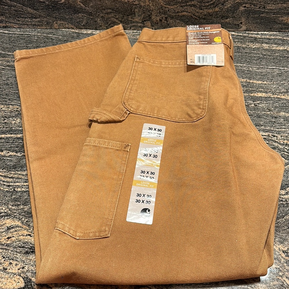 Carhartt Mens Washed Duck Work Dungaree